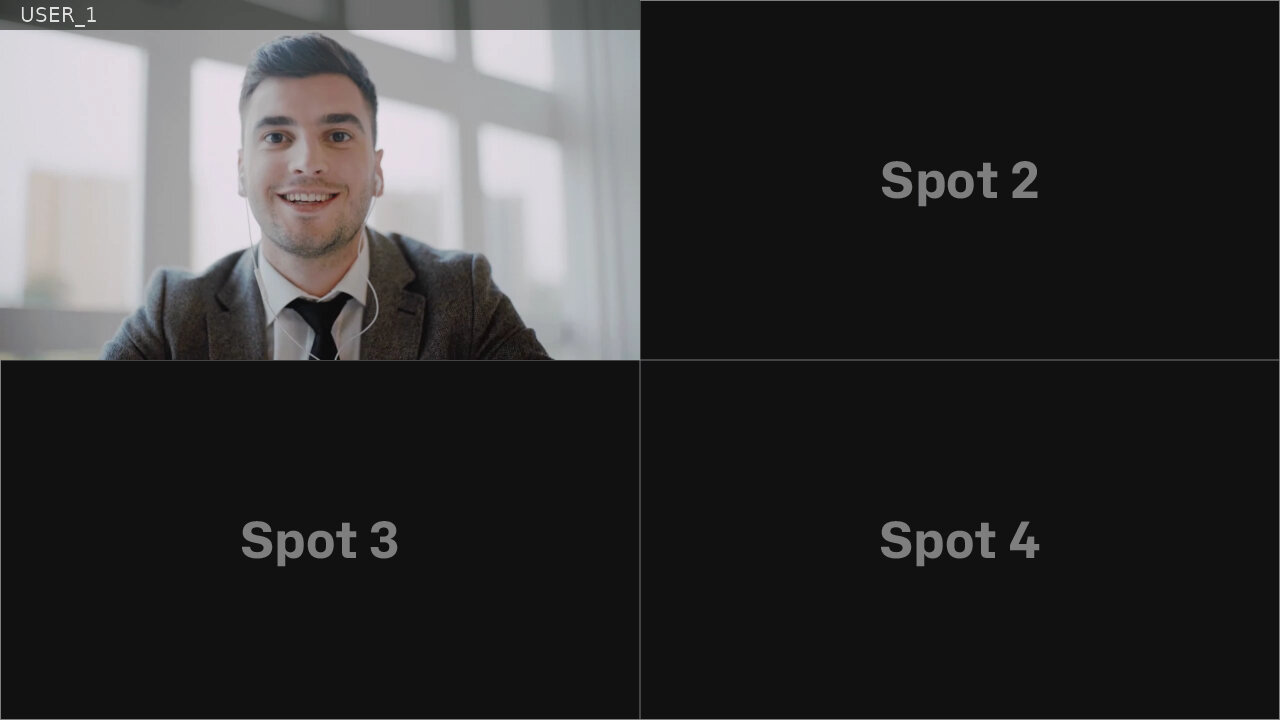 Custom layout named four with one user at spot one