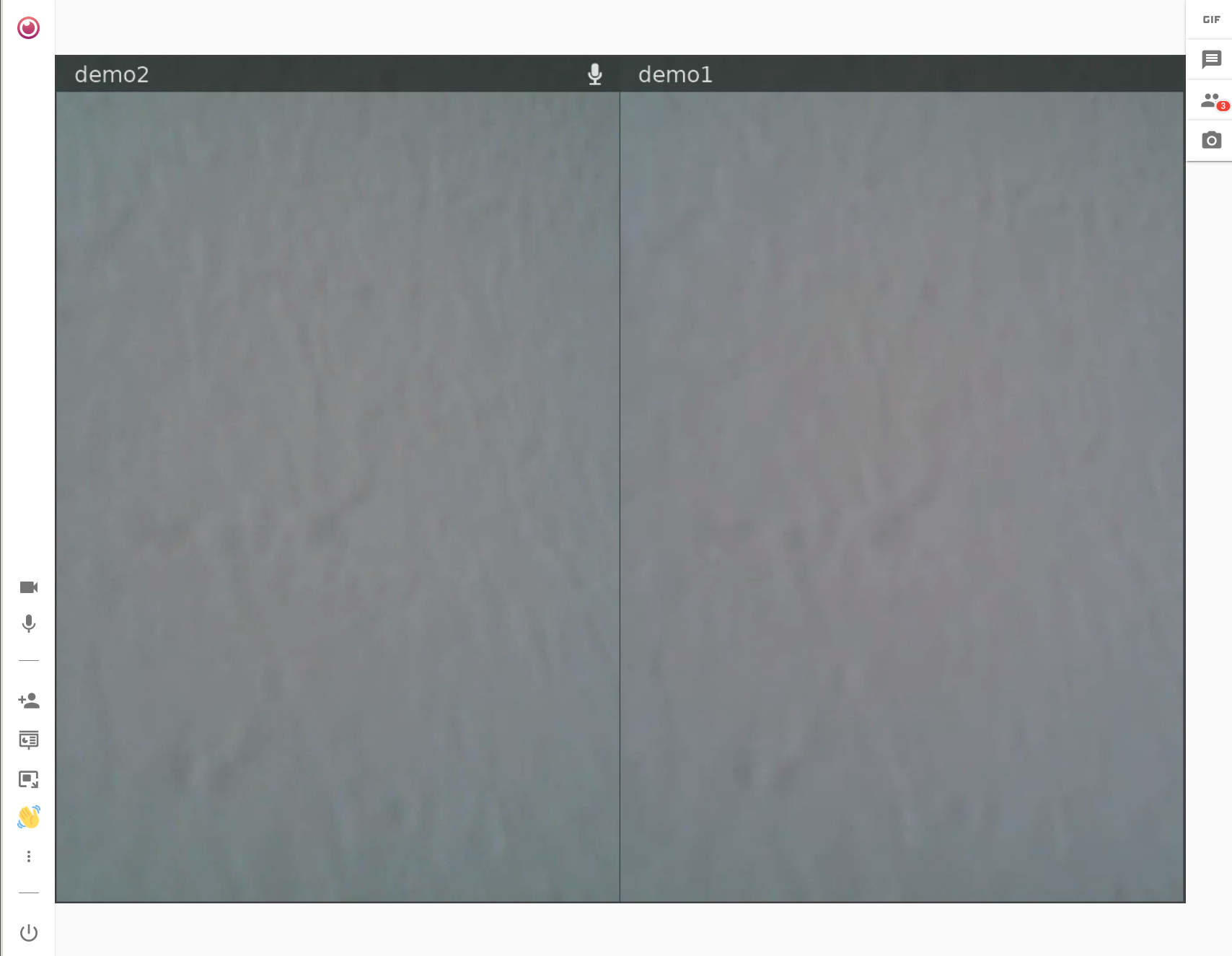 Two person layout with first position using voice activation